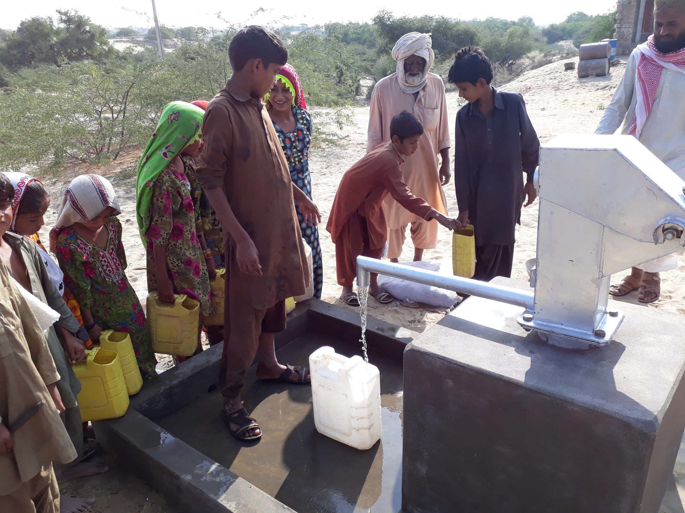 Hand pump installation complete